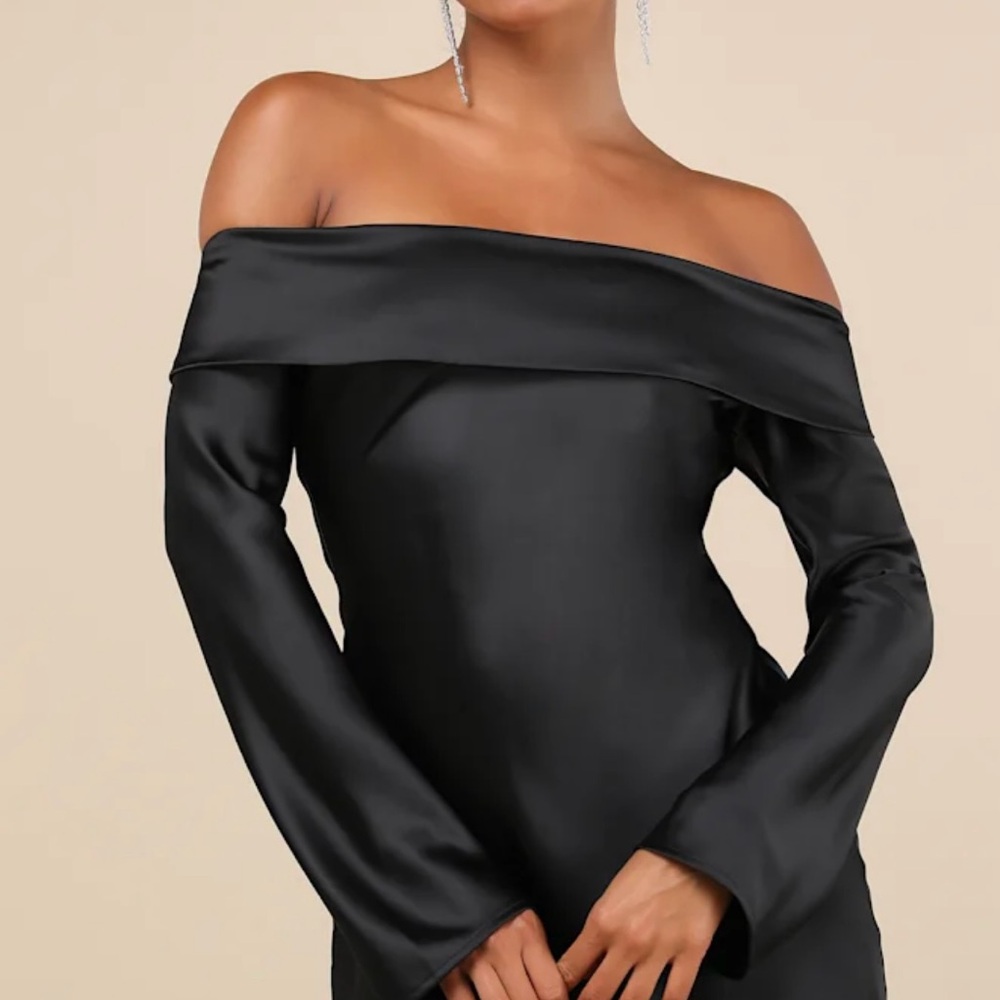 Elegant Black Off-Shoulder Dress